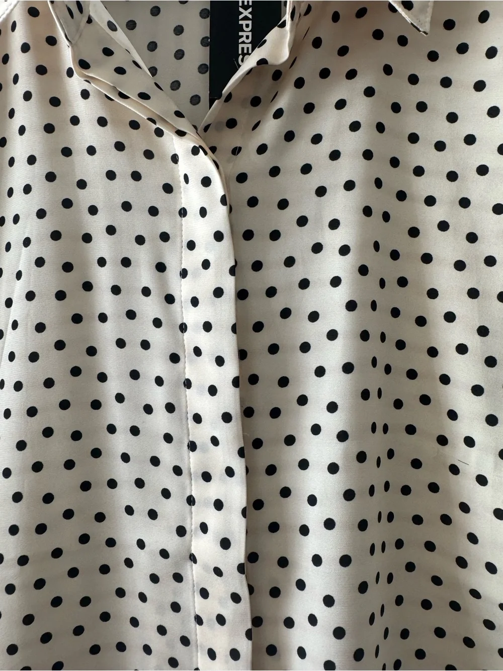 EXPRESS Polka Dot Portofino Shirt Buttery Soft!